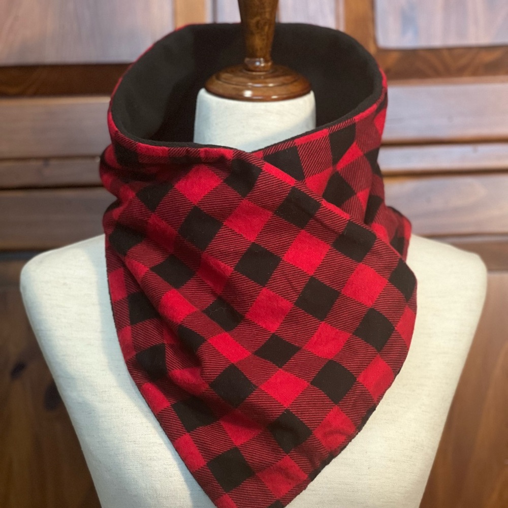 Red and Black Checkered Scarf